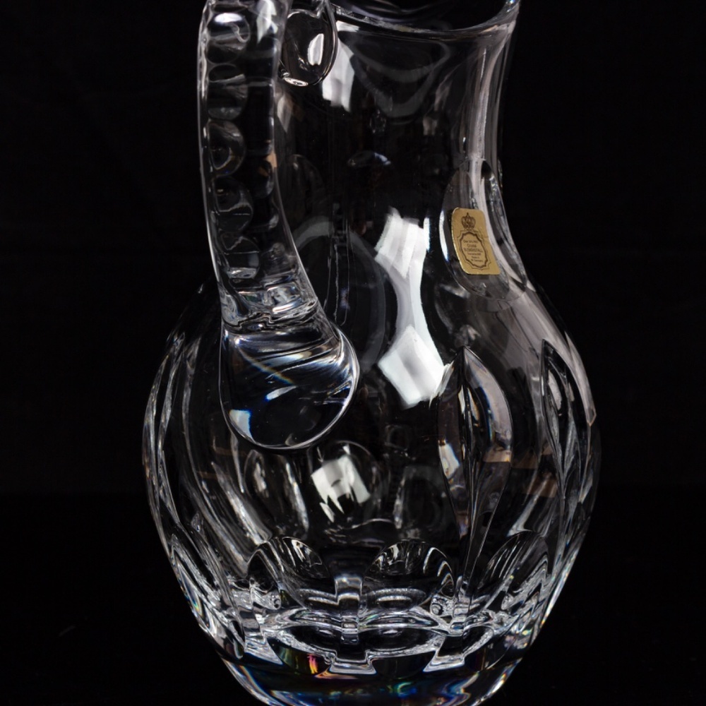 Vintage Cut Crystal Pitcher | West German 24% Lead Crystal | Kitchen Decor - Picture 10 of 10